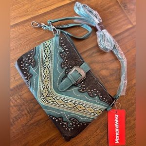 Montana West turquoise Crossbody clutch